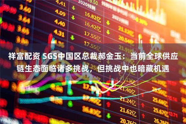 祥富配资 SGS中国区总裁郝金玉：当前全球供应链生态面临诸多挑战，但挑战中也暗藏机遇